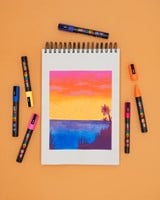 Verfstift Posca PC5M medium warm assorti set à 8 stuks-3