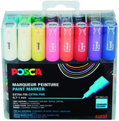 Verfstift Posca PC1MC extra fijn assorti set à 16 stuks