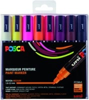 Verfstift Posca PC5M medium warm assorti set à 8 stuks