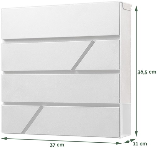 Brievenbus BRASQ PB200  Deluxe wit-2