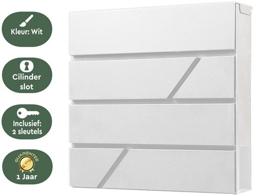 Brievenbus BRASQ PB200  Deluxe wit-3