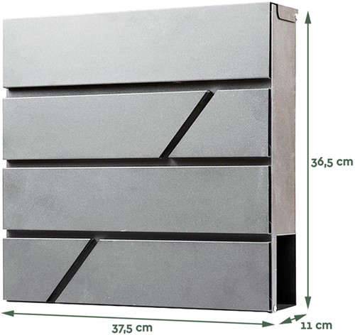 Brievenbus BRASQ PB200 Deluxe RVS-2