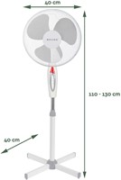 Statiefventilator BRASQ F300 Ø 40cm wit-2