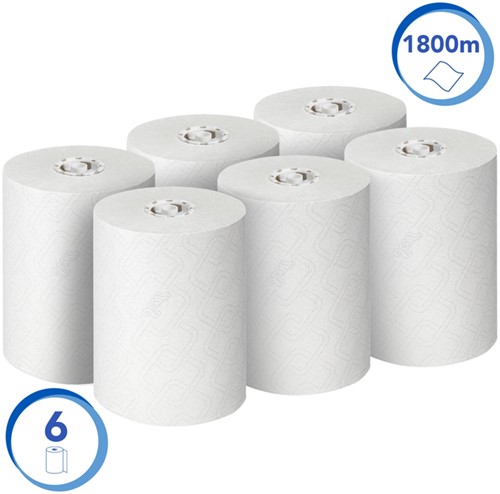 Handdoekrol Scott Control ES 1-laags 300m wit 6626-2