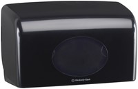 Toiletpapierdispenser Aquarius duo voor kleine rollen zwart 7191-2