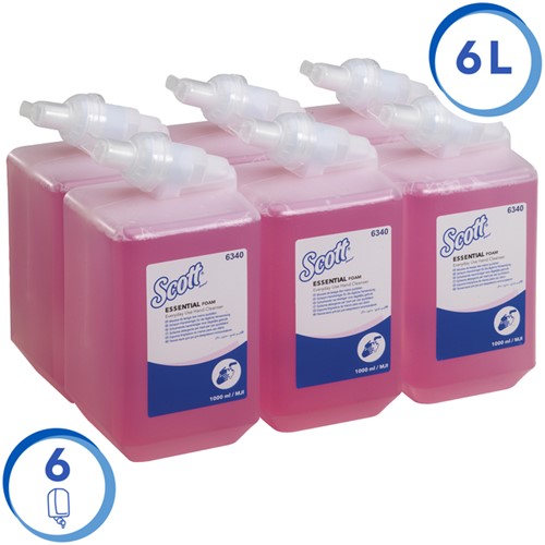 Handzeep Scott Essential foam roze 1000ml 6340-2