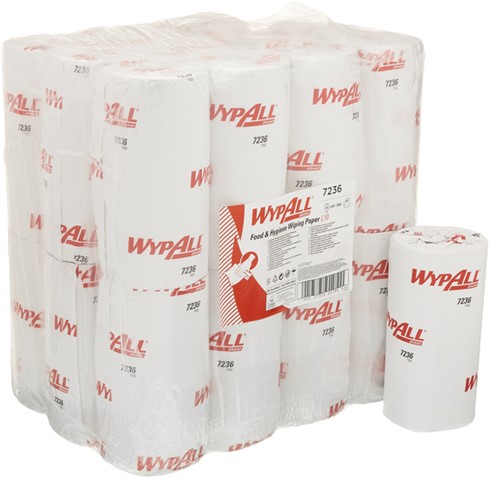 Poetsrol WypAll L10 1-laags 24cmx76m 24 stuks à 165 vel wit 7236