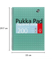 Collegeblok Pukka Pad Jotta A4 ruit 5x5mm 4-gaats 200 pagina's 80gr groen-3