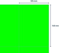 Etiket Rillprint 105x148mm fluorgroen 400 etiketten-2