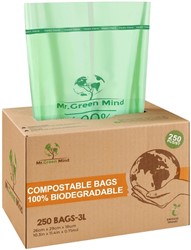 Afvalzak bio Mr.Green Mind 26x29cm 2-3 liter dispenser 250st