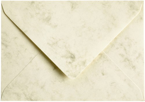 Envelop Papicolor C6 114x162mm marble ivoor pak à 6 stuks-2