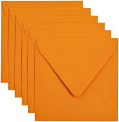 Envelop Papicolor 140x140mm oranje pak à 6 stuks