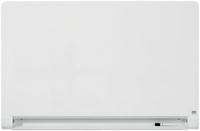 Glasbord Nobo Impression Pro afgeronde hoeken 71x126cm briljant wit