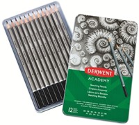 Potlood Derwent Academy 6B5H assorti hardheden blik à 12 stuks-3