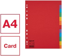 Tabbladen Esselte Economy A4 12-delig karton 11-rings assorti-3