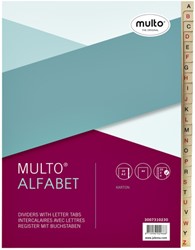 Tabbladen Multo A4 23-rings 24-delig A-Z karton chamois