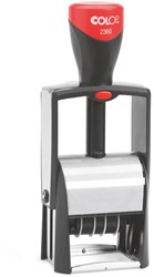 Woord-datumstempel Colop Heavy Duty 2360 Classic Line personaliseerbaar rood