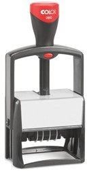 Woord-datumstempel Colop Heavy Duty 2860 Classic Line personaliseerbaar rood