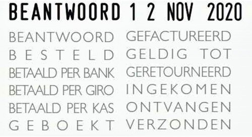 Woord-datumstempel Colop 04000/WD 12 teksten rood-2
