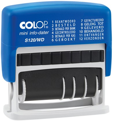 Woord-datumstempel Colop S120 mini-info dater 4mm