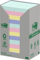 Memoblok Post-it 653-RPT 38x51mm rainbow pastel 24 stuks