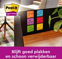 Memoblok Post-it 654 Super Sticky 76x76mm rainbow 8 stuks-2