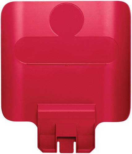 Paneel Rubbermaid Slim Jim Recyclestation voor label rood