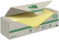 Memoblok 3M Post-it 654 76x76mm recycle geel 18 + 6 gratis-2