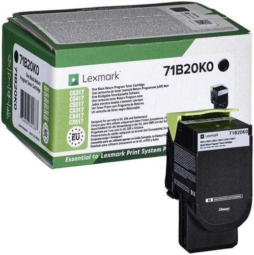 Tonercartridge Lexmark 71B20K0 zwart