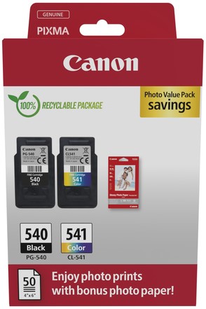 Inktcartridge Canon PG-540 +  CL-541 zwart + kleur