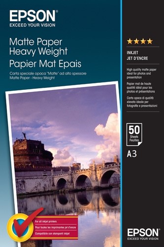 Inkjetpapier Epson S041261 A3 mat 1440DPI 50 vel