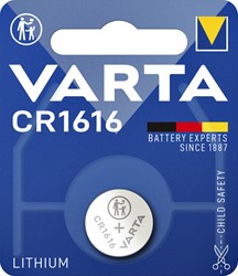 Batterij Varta knoopcel CR1616 lithium blister à 1stuk