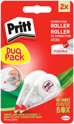 Correctieroller Pritt Mini Flex 4.2mmx7m blister à 2 stuks