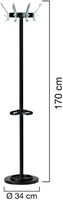 Kapstok staand Unilux Cypres zwart-2