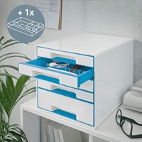 Ladenblok Leitz WOW 5 laden wit/blauw-1