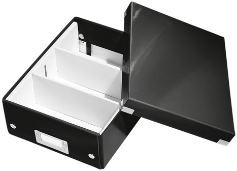 Sorteerbox Leitz WOW Click & Store 220x100x282mm gerecycled karton zwart-2