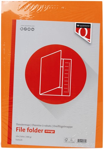 Dossiermap Quantore folio 300gr oranje-2