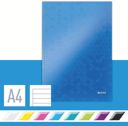 Notitieboek Leitz WOW A5 160blz 90gr lijn blauw-3