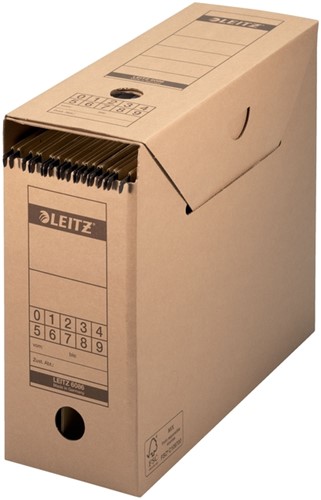 Archiefdoos met deksel Leitz Premium 120x275x325mm natuurbruin-2