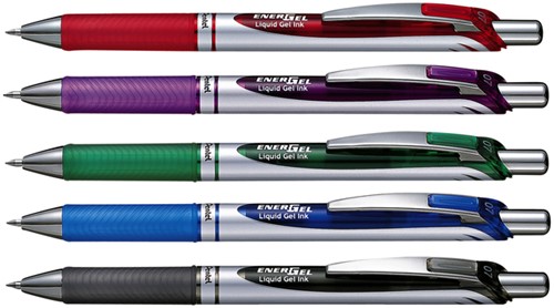 Gelschrijver Pentel BL77 Energel medium zwart-3