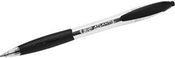 Balpen Bic Atlantis classic grip clic medium zwart