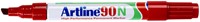 Viltstift Artline 90 schuin 2-5mm rood