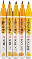 Brushpen Talens Ecoline set à 5 stuks aarde-2