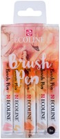 Brushpen Talens Ecoline set à 5 stuks beige roze-3