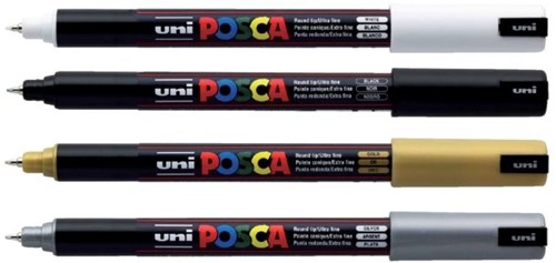 Verfstift Posca PC1MR extra fijn zwart-2