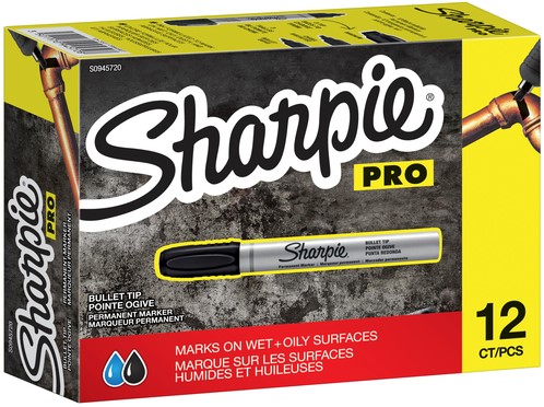Viltstift Sharpie Pro rond zwart 1.5-3mm-2