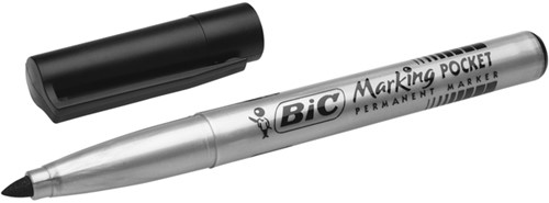 Viltstift Bic 1445 pocket rond zwart 1.1mm-2