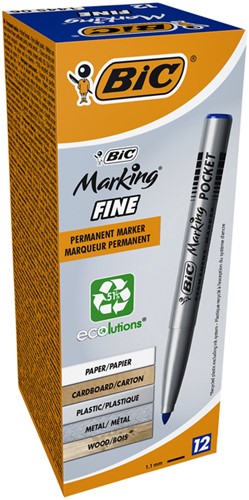 Viltstift Bic 1445 pocket rond blauw 1.1mm-2