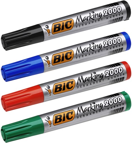 Viltstift Bic 2000 rond rood 1.7mm-3