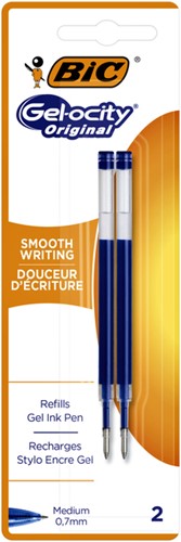 Gelschrijvervulling Bic tbv diverse gelpennen blauw M à 2st